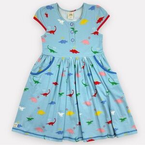 Sz 8 Wildflowers HTF back to school collection dinosaurs dress with pockets